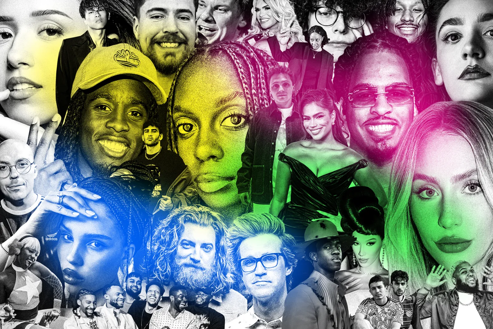Rolling Stone's collage of famous influencers